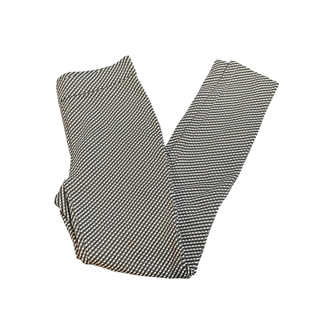 Theory Womens Small Black White‎ Diagonal Stripe Pull On Stretch Knit Leggings